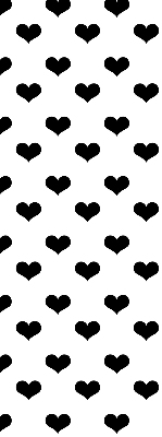 Blackout roller blind Black hearts