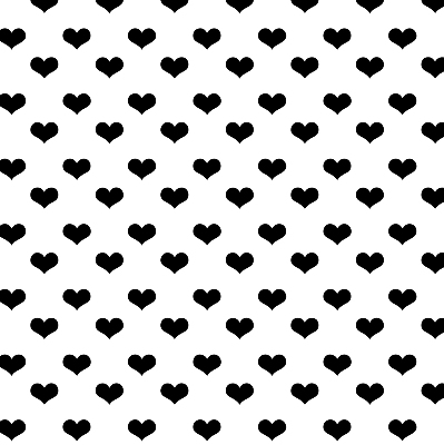 Blackout roller blind Black hearts