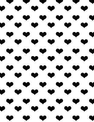 Blackout roller blind Black hearts