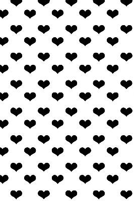 Blackout roller blind Black hearts