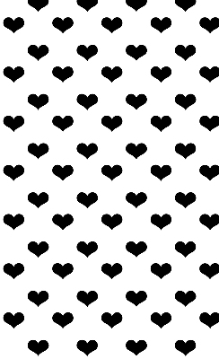 Blackout roller blind Black hearts