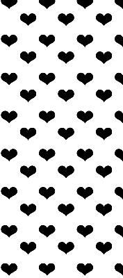 Blackout roller blind Black hearts