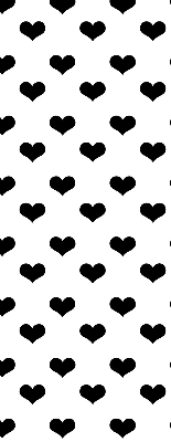 Blackout roller blind Black hearts
