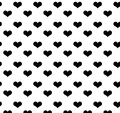 Blackout roller blind Black hearts