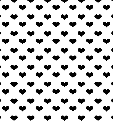 Blackout roller blind Black hearts