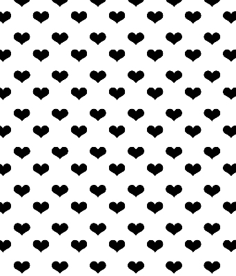 Blackout roller blind Black hearts