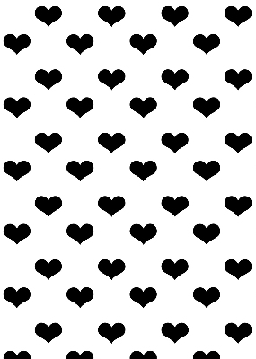 Blackout roller blind Black hearts