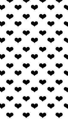 Blackout roller blind Black hearts