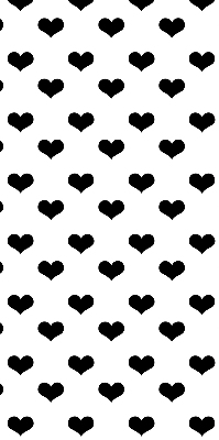 Blackout roller blind Black hearts