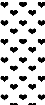 Blackout roller blind Black hearts