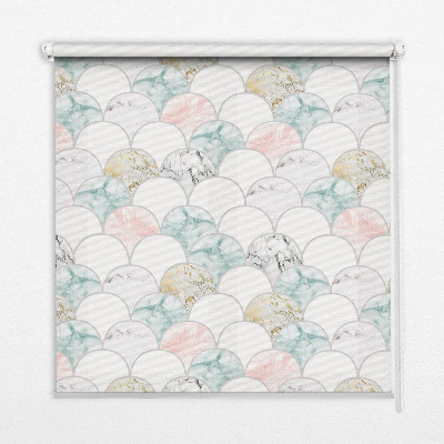 Blackout roller blind for window Colorful scales