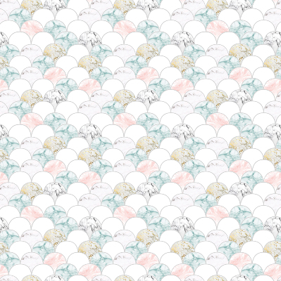 Blackout roller blind for window Colorful scales