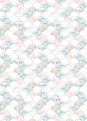 Blackout roller blind for window Colorful scales
