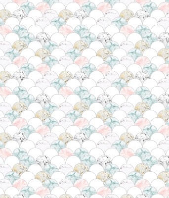 Blackout roller blind for window Colorful scales