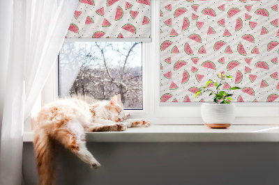 Fabric roller blind for window Watermelons