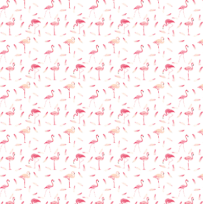 Blackout roller blind Flamingos and their feathers