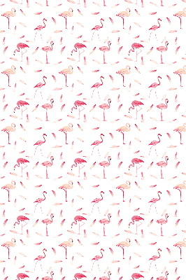 Blackout roller blind Flamingos and their feathers