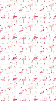 Blackout roller blind Flamingos and their feathers