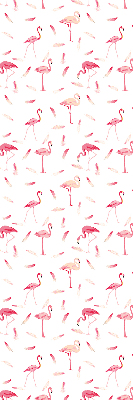 Blackout roller blind Flamingos and their feathers