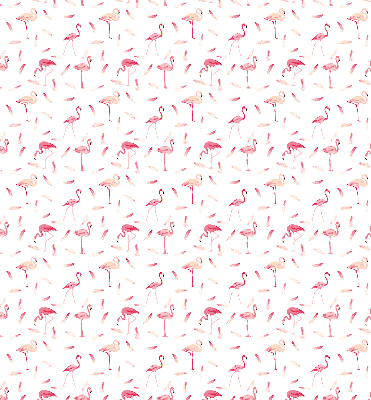 Blackout roller blind Flamingos and their feathers