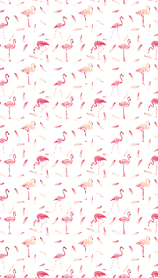 Blackout roller blind Flamingos and their feathers