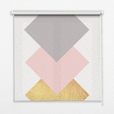 Fabric roller blind for window Overlapping squares