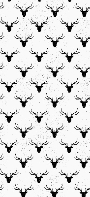 Blackout roller blind Black deer heads