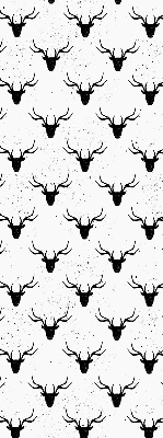 Blackout roller blind Black deer heads