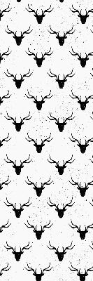 Blackout roller blind Black deer heads