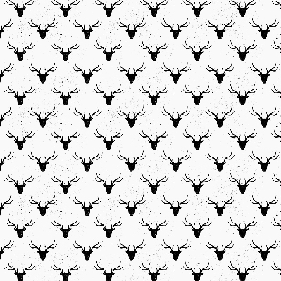Blackout roller blind Black deer heads
