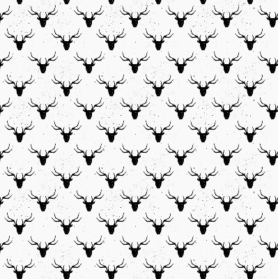 Blackout roller blind Black deer heads