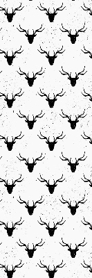 Blackout roller blind Black deer heads