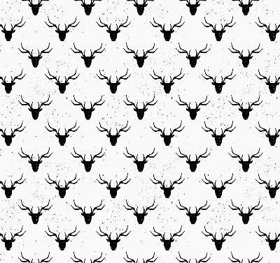 Blackout roller blind Black deer heads