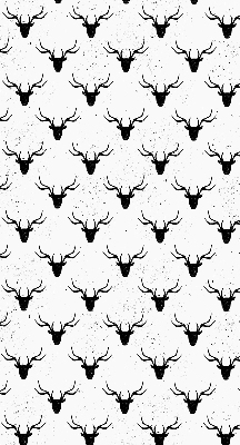 Blackout roller blind Black deer heads