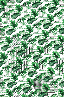 Fabric roller blind for window Tropical leaves