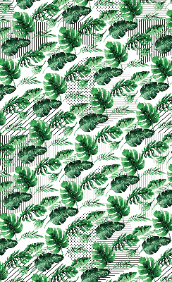 Fabric roller blind for window Tropical leaves