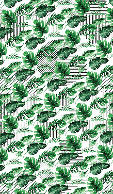 Fabric roller blind for window Tropical leaves