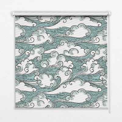 Blackout roller blind Clouds and wind