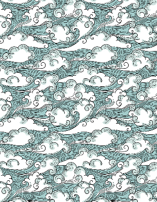Blackout roller blind Clouds and wind
