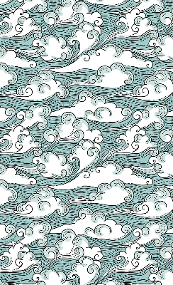 Blackout roller blind Clouds and wind