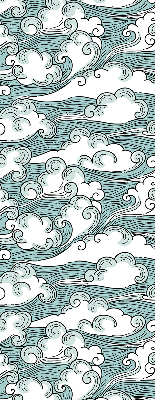 Blackout roller blind Clouds and wind