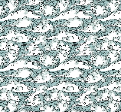 Blackout roller blind Clouds and wind