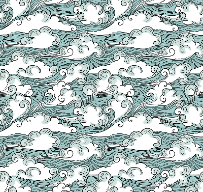 Blackout roller blind Clouds and wind