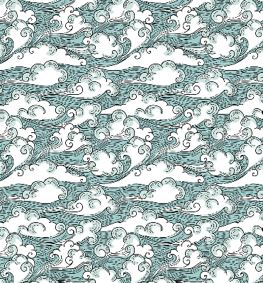 Blackout roller blind Clouds and wind
