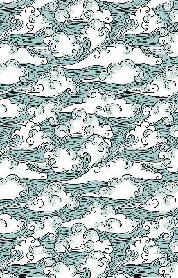 Blackout roller blind Clouds and wind