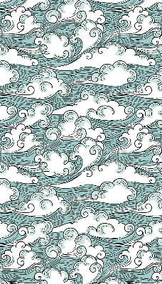 Blackout roller blind Clouds and wind