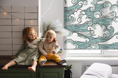 Blackout roller blind Clouds and wind