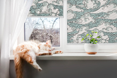 Blackout roller blind Clouds and wind