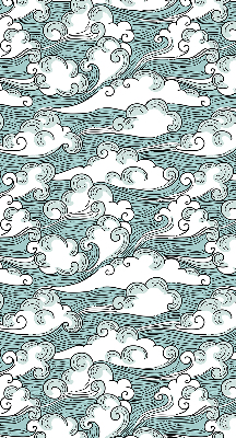 Blackout roller blind Clouds and wind
