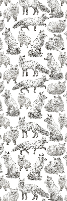 Fabric roller blind for window Gray foxes